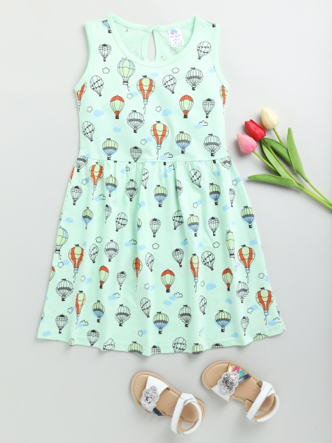 

Dear to Dad Girls Green A-Line Dress