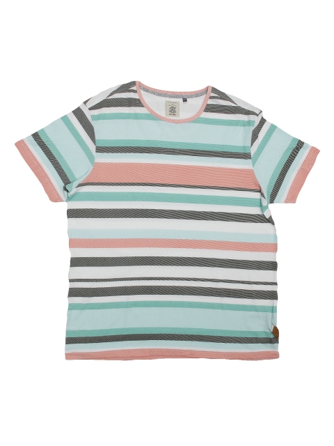

Solly Jeans Co. Men Blue Striped Round Neck T-shirt