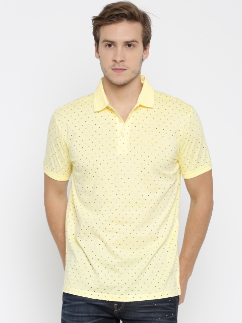 

Allen Solly Men Yellow Printed Polo Collar T-shirt