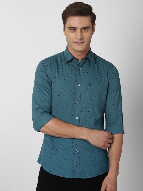 

Van Heusen Sport Men Blue Slim Fit Printed Casual Shirt
