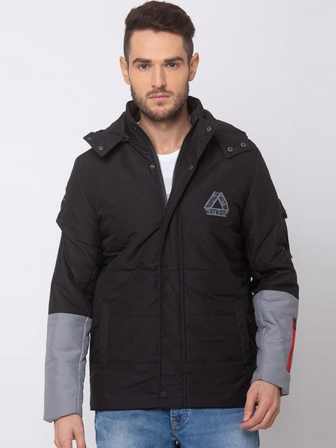 

SPYKAR Men Black Solid Padded Jacket