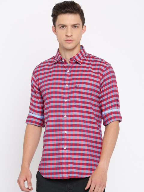

Allen Solly Men Red & Blue Checked Casual Shirt
