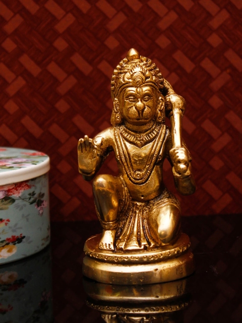 

StatueStudio Gold-Toned Hanuman Idol Showpiece