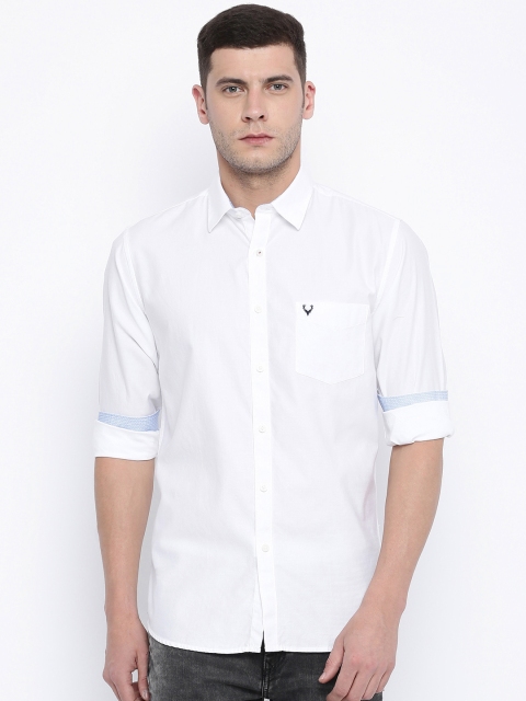 

Allen Solly White Solid Casual Shirt