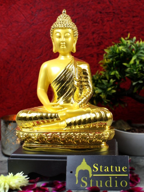 

StatueStudio Yellow Buddha Home Dcor Showpieces