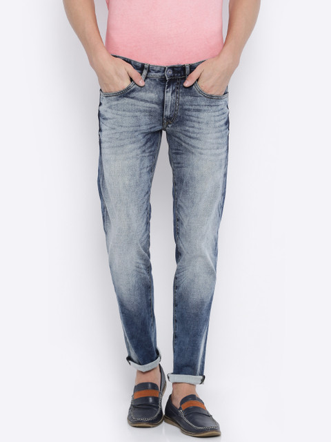 

Solly Jeans Co. by Allen Solly Men Blue Skinny Fit Mid Rise Clean Look Stretchable Jeans
