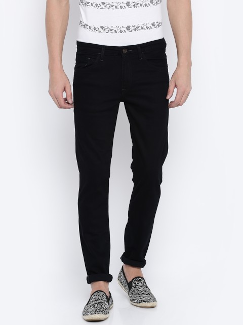 

Solly Jeans Co. by Allen Solly Men Black Skinny Fit Mid-Rise Clean Look Stretchable Jeans