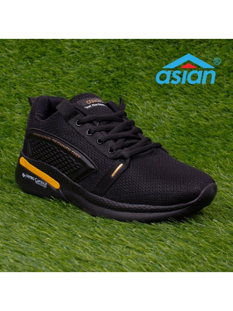 

ASIAN Men Black Mesh Running Shoes