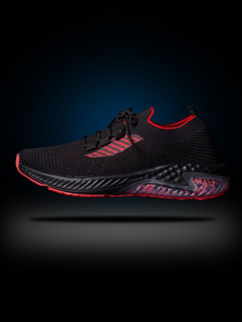

ASIAN Men Black & Red Mesh Running Shoes