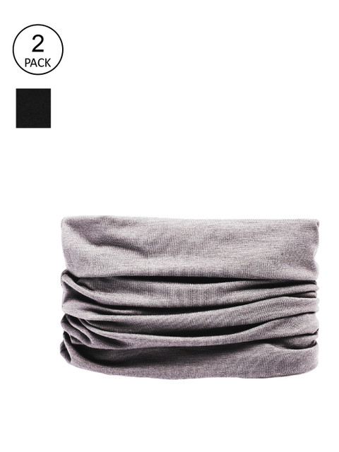 

Heelium Men Pack Of 2 Solid Bamboo Bandana, Grey