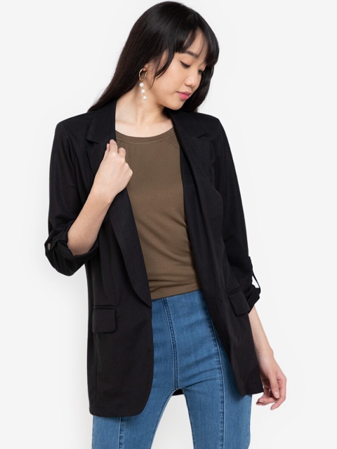 

ZALORA BASICS Women Black Single Breasted Formal Blazer