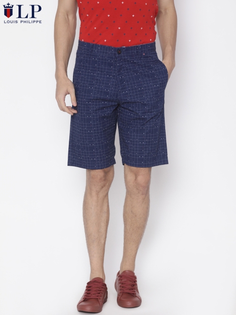 

Louis Philippe Sport Men Navy Blue Printed Regular Fit Chino Shorts