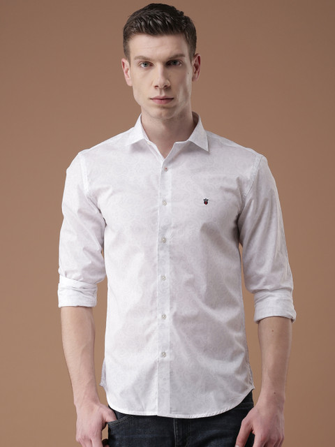 

Louis Philippe Sport Men White Printed Slim Fit Casual Shirt