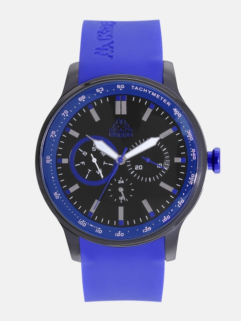 

Kappa Men Black Multifunction Dial Watch KP-1418M-D, Blue