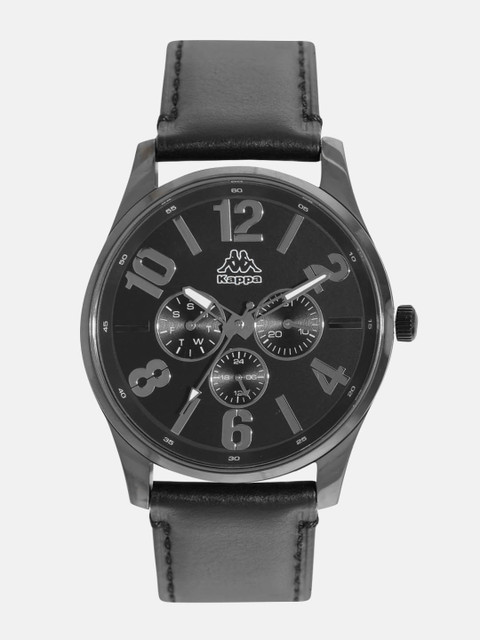 

Kappa Men Black Multifunction Dial Watch KP-1420M-E