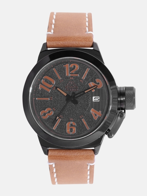 

Kappa Men Charcoal Grey Textured Dial Watch KP-1421M-C