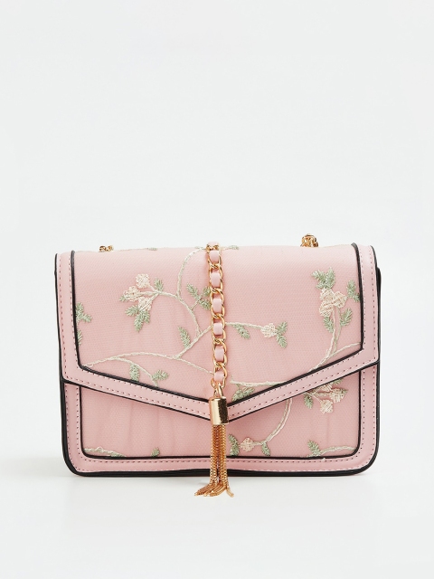 

CODE by Lifestyle Women Pink Embellished Structured Sling Bag
