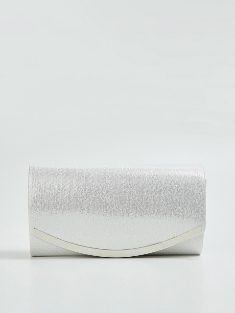 

CODE by Lifestyle Women Silver-Toned Structured Handheld Bag