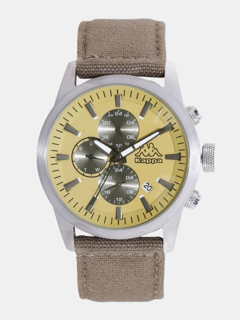 

Kappa Men Mustard Yellow Chronograph Dial Watch KP-1428M-E