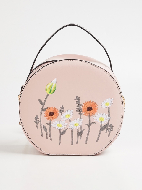 

Ginger by Lifestyle Women Pink Printed Structured Sling Bag