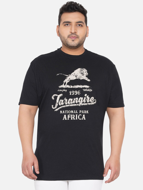 

Santonio Men Black Typography Printed Applique T-shirt