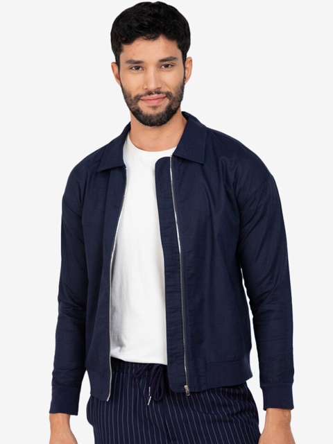 

ZALORA BASICS Men Navy Blue Bomber Jacket