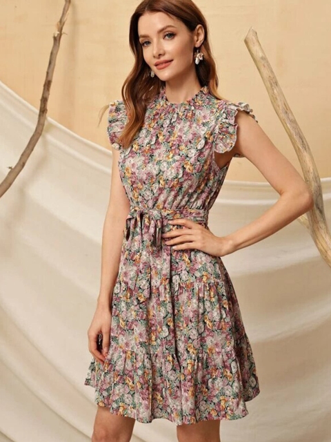 

VILAM Multicoloured Floral Dress, Multi