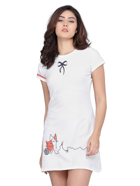 

VILAM White T-shirt Mini Dress