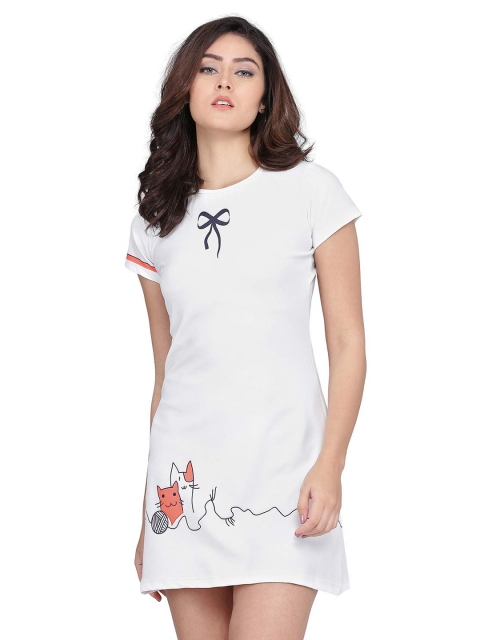 

VILAM White T-shirt Mini Dress