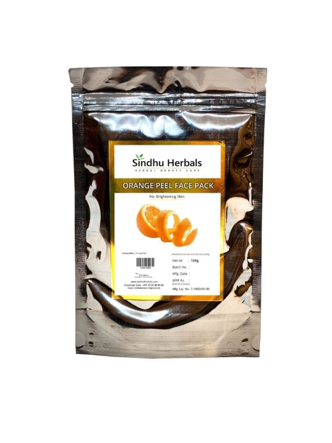 

Sindhu Herbals Orange Peel Face Pack for Brightening Skin - 100g, Silver
