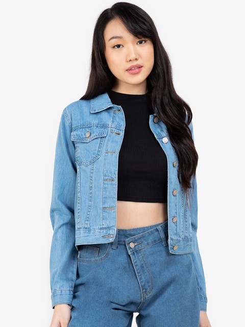 

ZALORA BASICS Women Blue Denim Jacket
