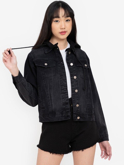

ZALORA BASICS Women Black Denim Jacket