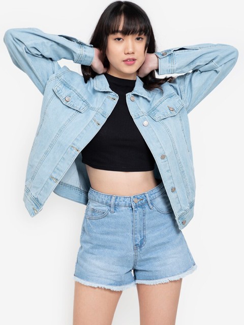 

ZALORA BASICS Women Blue Denim Jacket