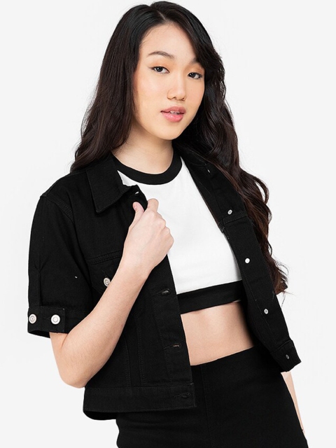 

ZALORA BASICS Women Black Duster Jacket