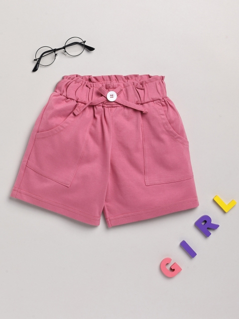 

Dear to Dad Girls Rust Low-Rise Shorts