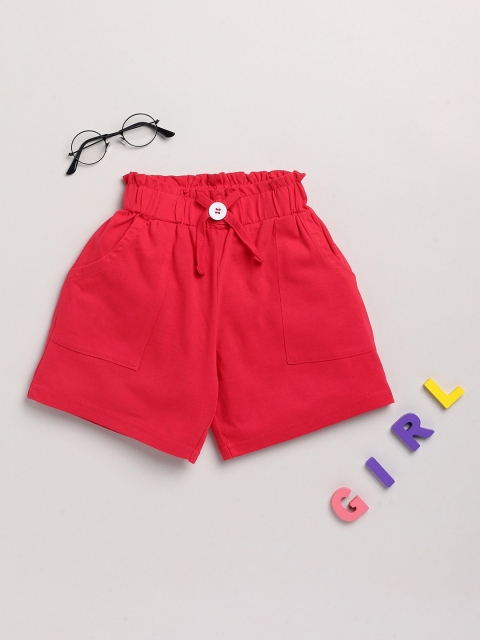 

Dear to Dad Girls Red Low-Rise Shorts