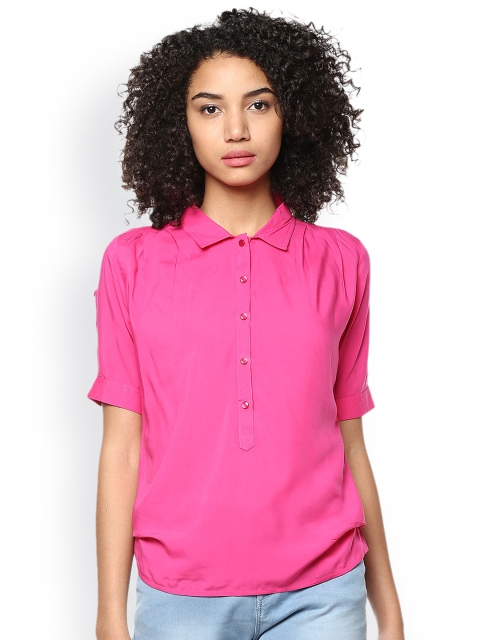 

Harpa Pink Shirt-Style Top