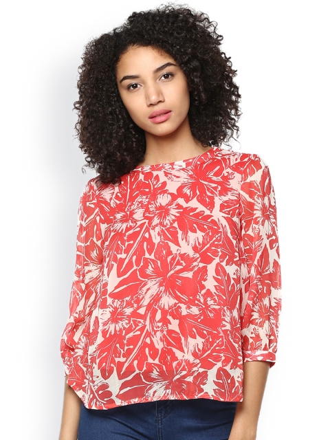 

Harpa Red Floral Print Top