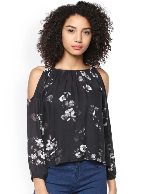 

Harpa Black Floral Printed Top