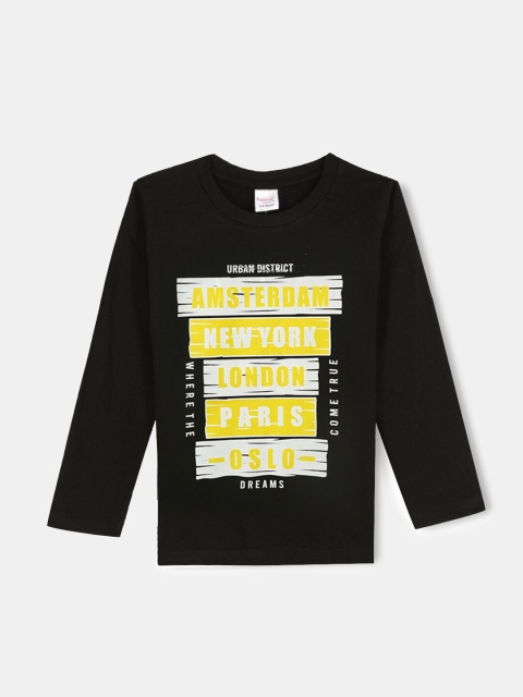 

Hopscotch Boys Multicoloured Typography 2 Printed Applique T-shirt, Multi