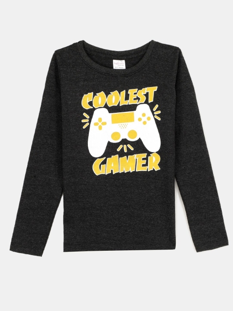

Hopscotch Boys Black 3 Printed T-shirt