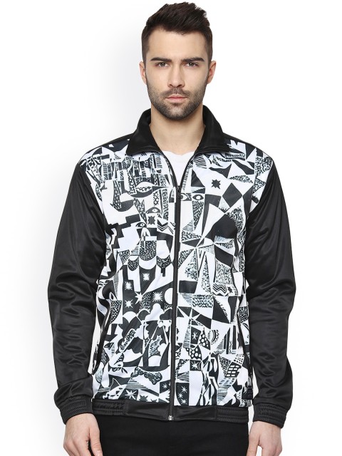 

Blue Saint White & Black Printed Jacket