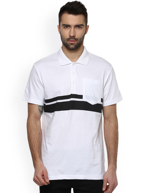 

Blue Saint Men White Slim Fit Polo T-shirt