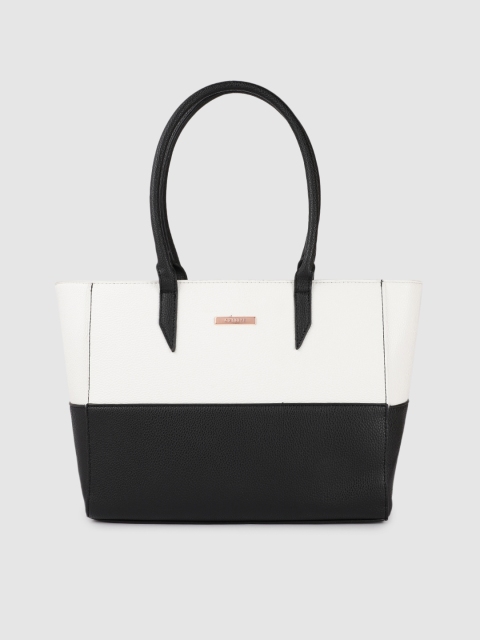 

Caprese White & Black Colourblocked Shoulder Bag