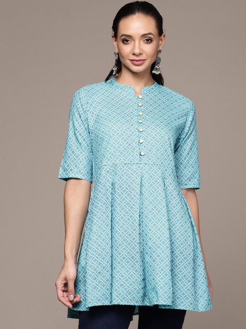 

Anubhutee Blue Printed Kurti