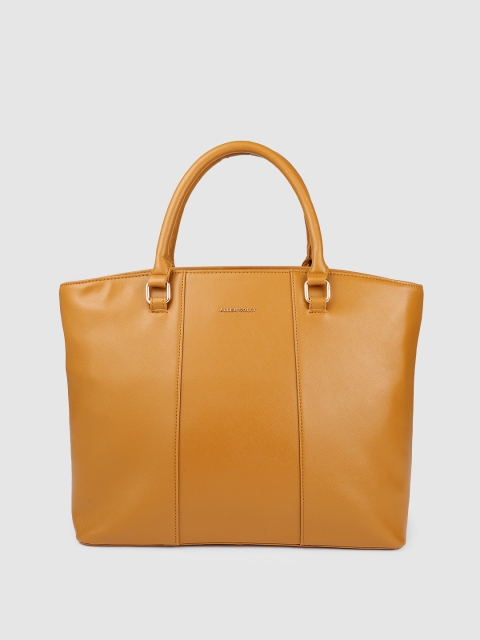 

Allen Solly Brown Textured Oversized Structured Handheld Bag