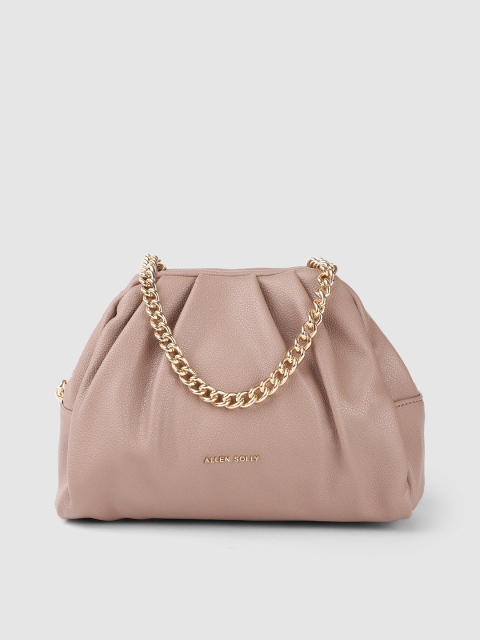 

Allen Solly Pink PU Structured Handheld Bag