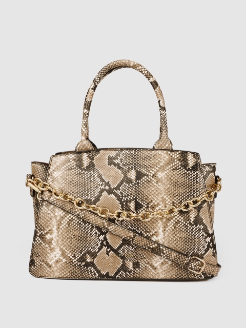 

Allen Solly Beige Textured Handheld Bag