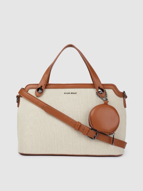 

Allen Solly Off-White Solid Structured Handheld Bag