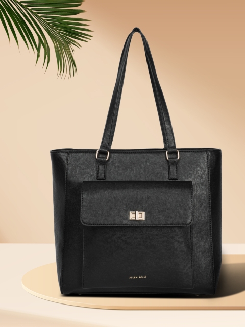 

Allen Solly Black Textured PU Structured Shoulder Bag
